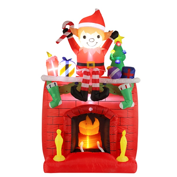 Small Inflatible Fire China 6.5FT Inflatable Fireplace with Elf Manufacturer and Supplier ...