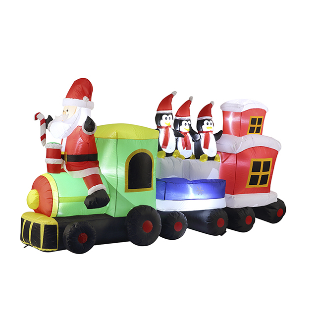 Solar Santa Train China 7FT Inflatable Santa Train With Carriages Manufacturer and ...