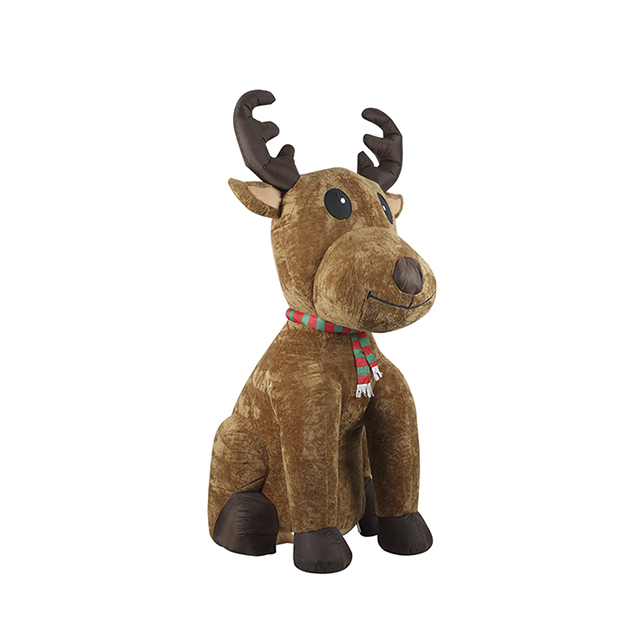Reindeer Ridable China 8FT Inflatable Sitting Reindeer with Plush Manufacturer and ...