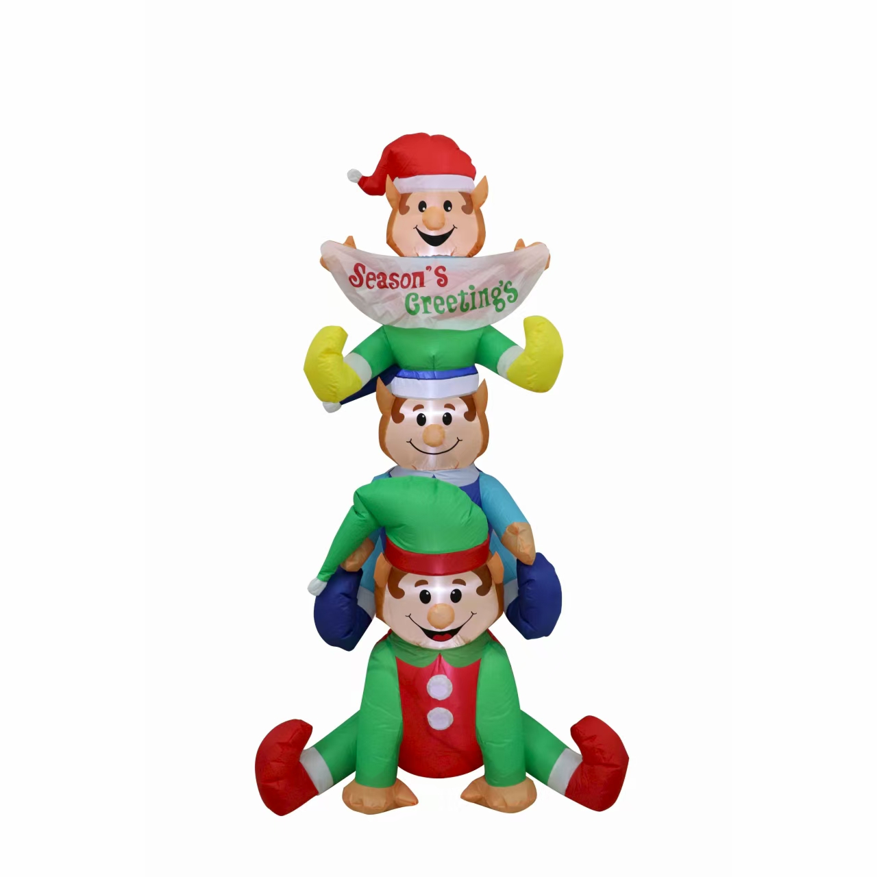 Present Stack Inflatable China 6FT Inflatable Stack Christmas Elf*3pcs with Sign Manufacturer ...